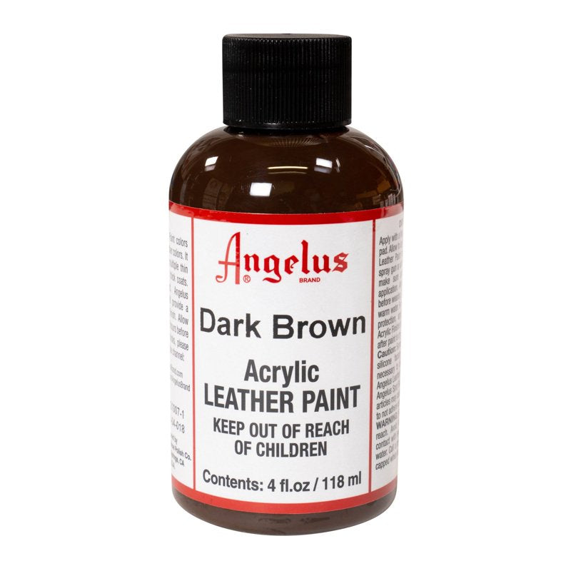 Acrylic Leather Paint - Dark Brown 4 oz. for Shoes & Accessories