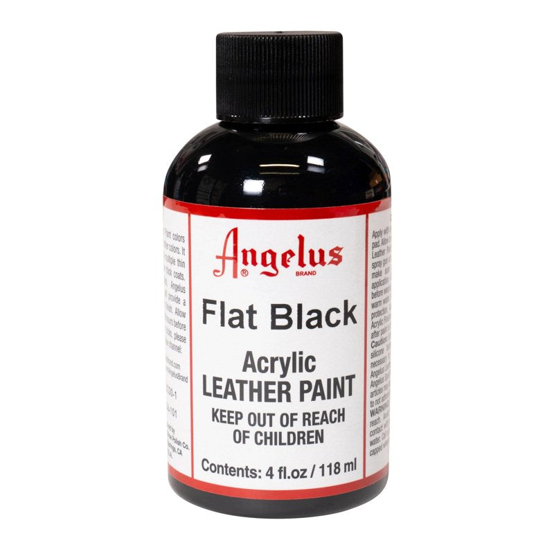 Acrylic Leather Paint - Flat Black, 4 oz. for Shoes & Furniture