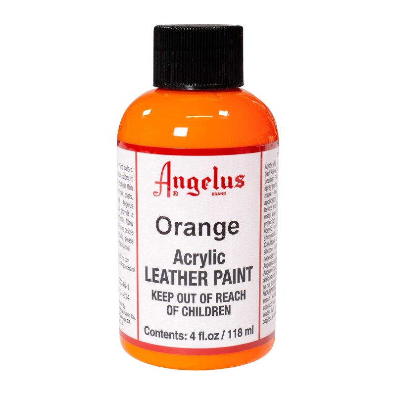 Angelus Acrylic Leather Paint - 4 oz. Orange for Leather & Vinyl Customization