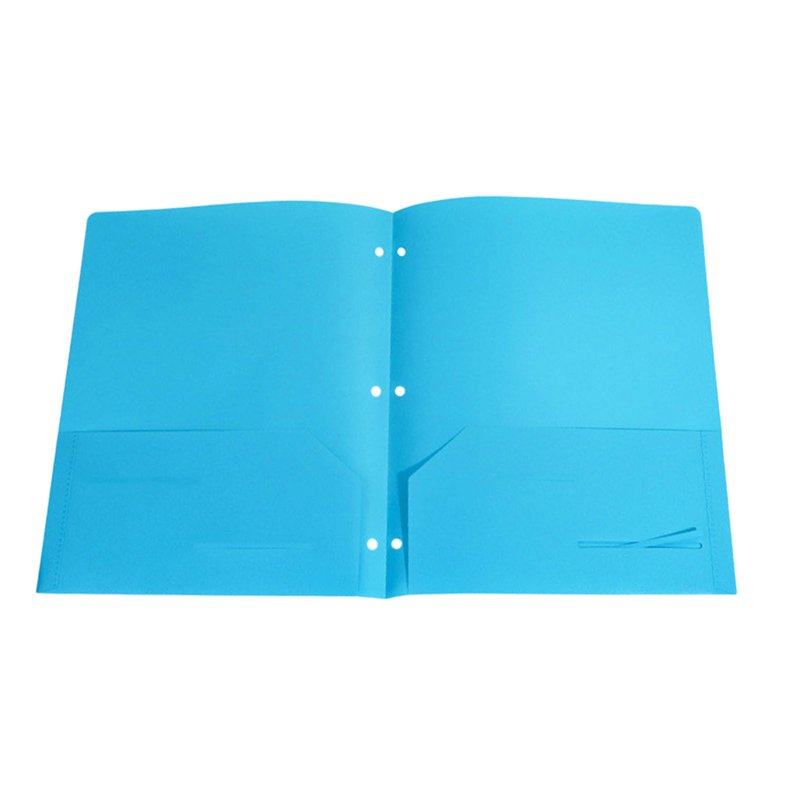 Heavy Duty Plastic Folder with Pockets - Letter Size File Organizer for Office & School