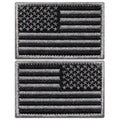 Military Tactical USA Flag Patches 2 Pack - Embroidered Uniform Emblems for Hats & Gear