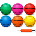 Mini Rubber Basketball Size 6 Inch for Indoor & Outdoor Play - 6-Pack