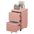 Metal Mobile File Cabinet with Wheels - Lockable Under-Desk Storage Drawer