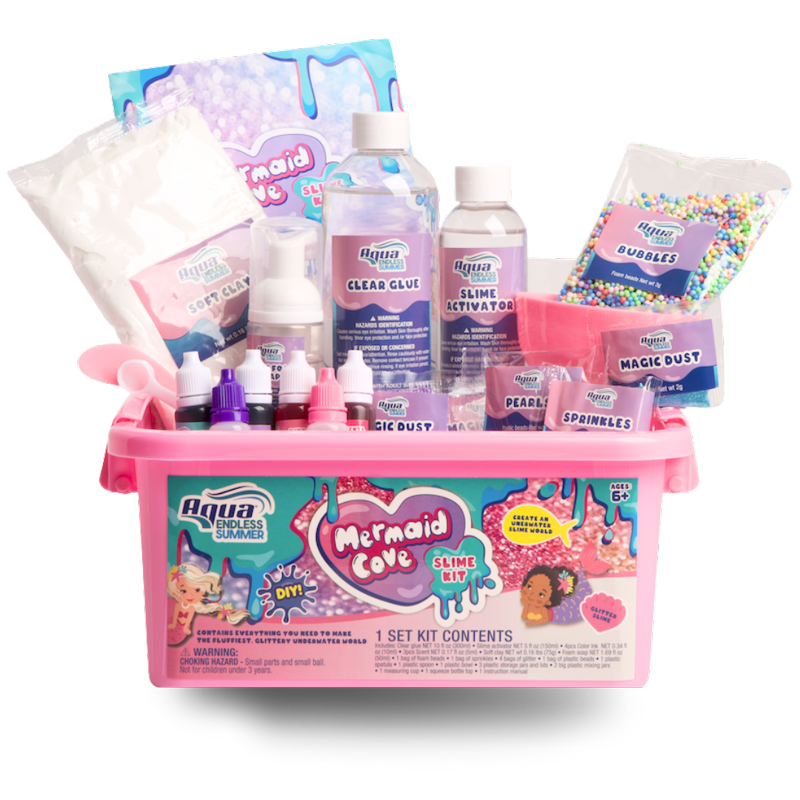 DIY Mermaid Cove Slime Kit - Reusable Ocean-Themed Craft Set for Kids