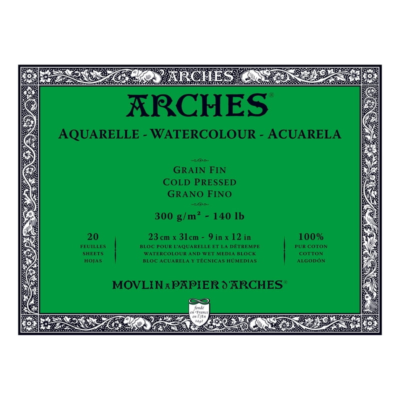 Watercolor Painting Block 9x12 Inches Cold-Pressed, Acid-Free Art Paper