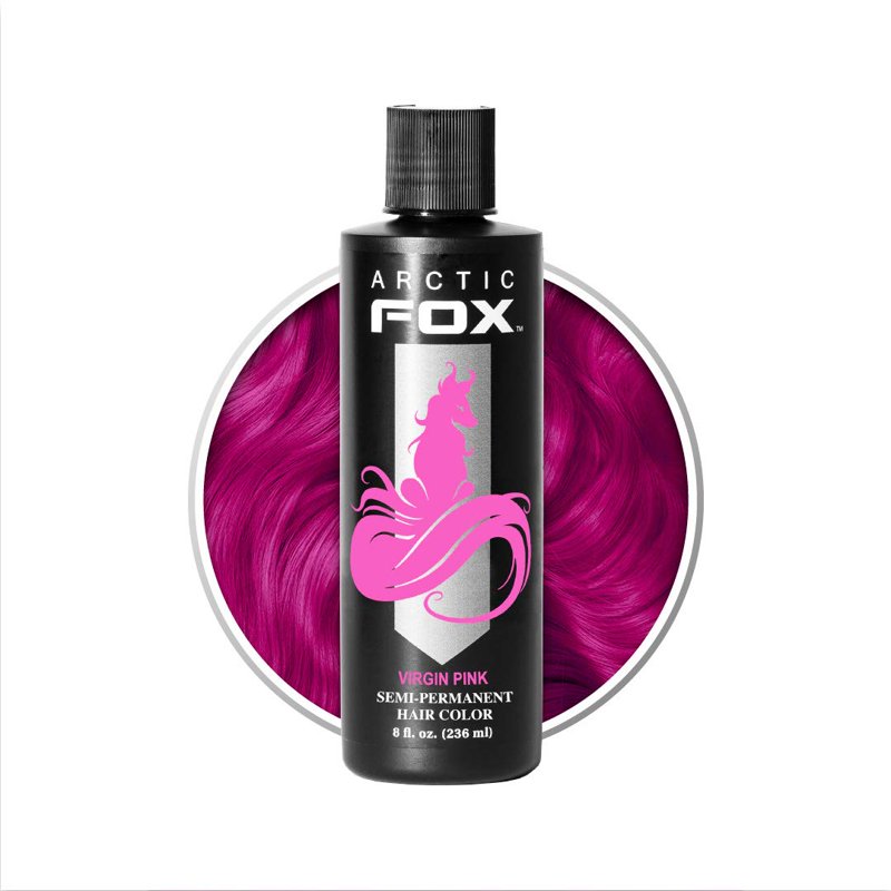 Vegan Cruelty-Free Semi-Permanent Hair Color Dye - Virgin Pink, All Sizes