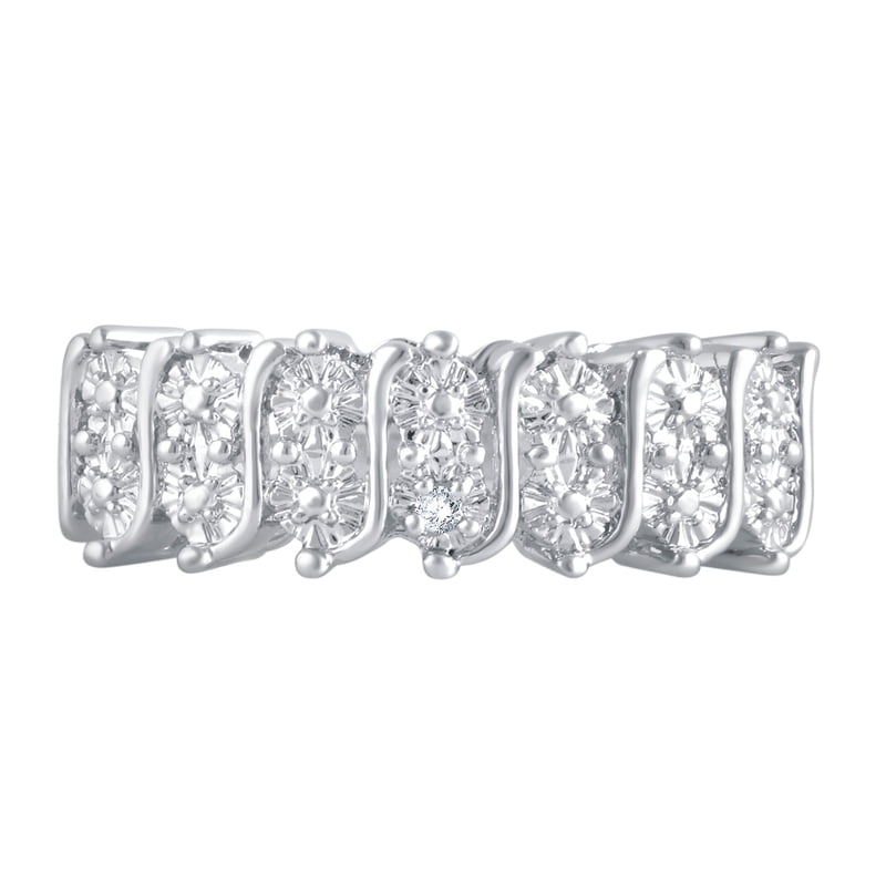 Diamond Accent Silver Tone Fashion Ring - Elegant Jewelry Accessory