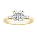 Women's Engagement Ring with Swarovski 1 Ct Round Diamonds Sterling Silver