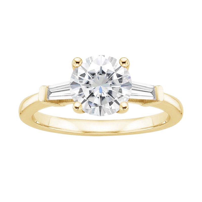 Women's Engagement Ring with Swarovski 1 Ct Round Diamonds Sterling Silver