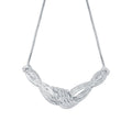 1/2 Ct Diamond Twisted Necklace in Silver Tone over Brass - 18 Inch