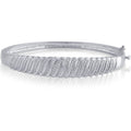 Diamond Accent Silver & Gold Fashion Bangle - Classic S Design Jewelry
