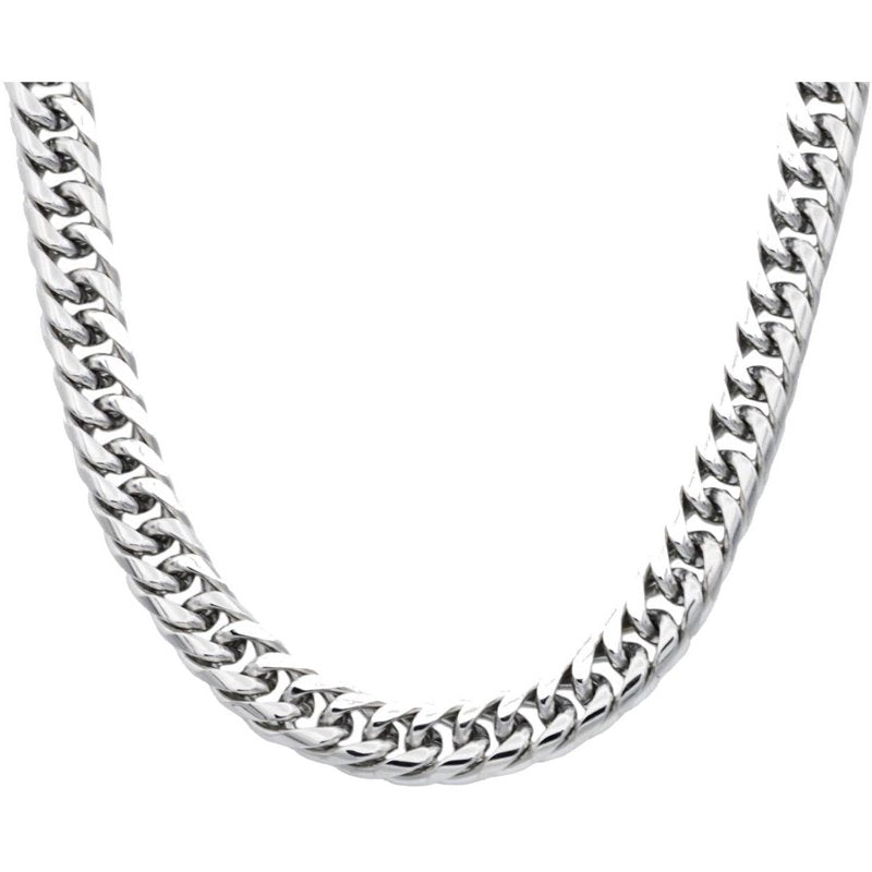 Men's Stainless Steel Double Cuban Link Chain Necklace 24 Inch Polished Jewelry