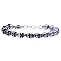 Men's Stainless Steel Skull Chain Bracelet 8.5 Inch Edgy Jewelry
