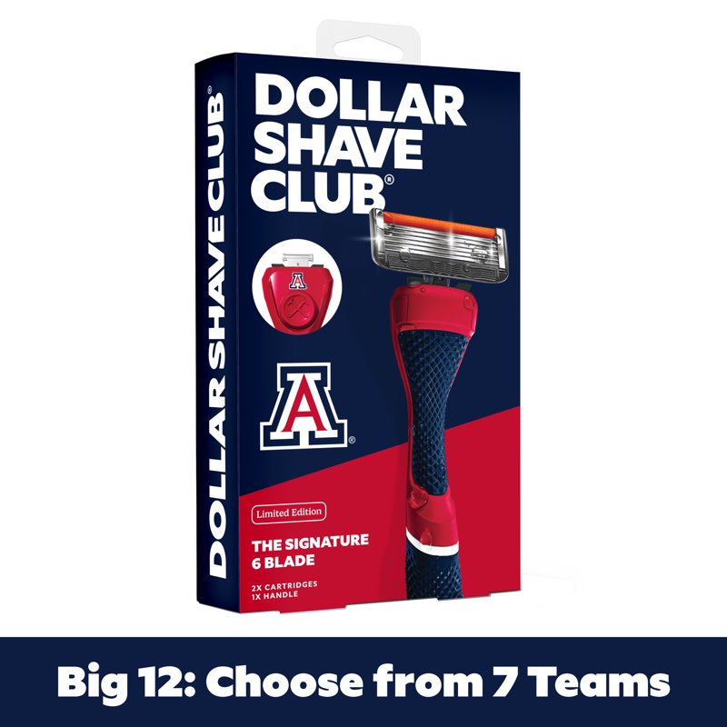 6-Blade Razor Starter Set with Reusable Handle & Aloe Lubricant