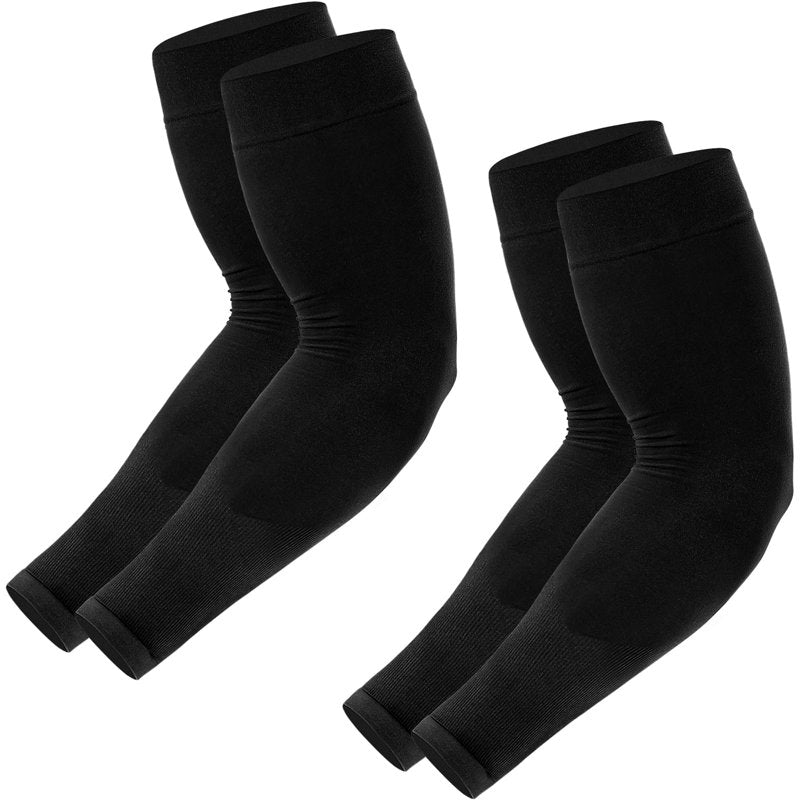UV Sun Protection Arm Sleeves for Men Women Youth - Compression & Tattoo Cover Up - 2 Pairs