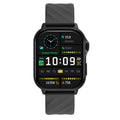 Unisex Smartwatch with Call Function and Gray Silicone Band - Fitness & Water-Resistant