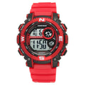 Men's Red Sport Wristwatch with Water-Resistant Silicone Band