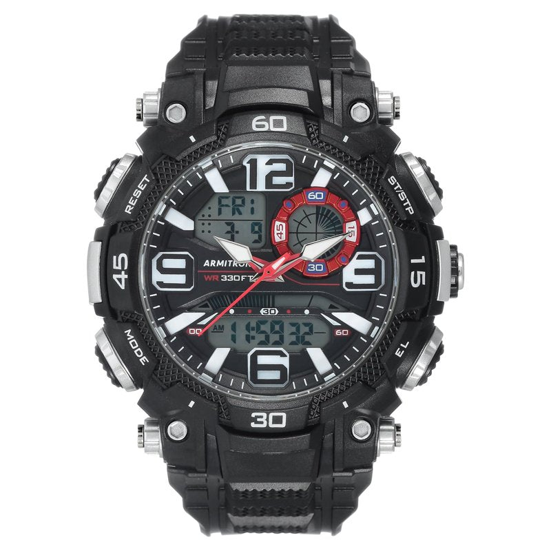 Armitron Men's Sport Wristwatch - Water Resistant 330 Feet, Digital & Analog