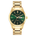 Men's Dress Green Round Watch - Elegant Formal Timepiece