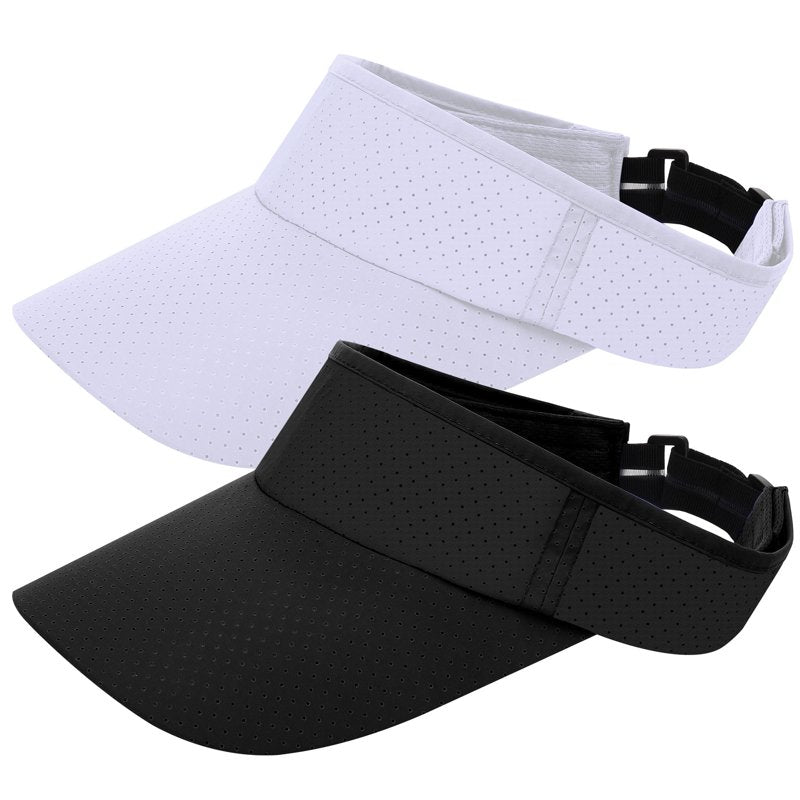 Adjustable Sport Sun Visor Hats 2 Pack - Lightweight Quick-Dry Baseball Caps