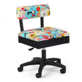 Adjustable Height Swivel Sewing & Craft Chair Multiple Fabric Options