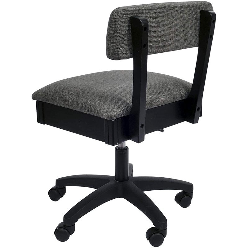 Adjustable Height Hydraulic Sewing Chair with Storage - Lady Gray Upholstery