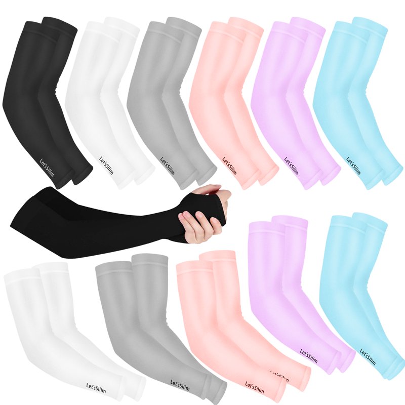 UV Sun Protection Cooling Arm Sleeves Unisex Sports Cover 12 Pairs