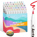 Acrylic Paint Markers Set of 60 - Water-Based, Quick Dry, Waterproof for Art & DIY
