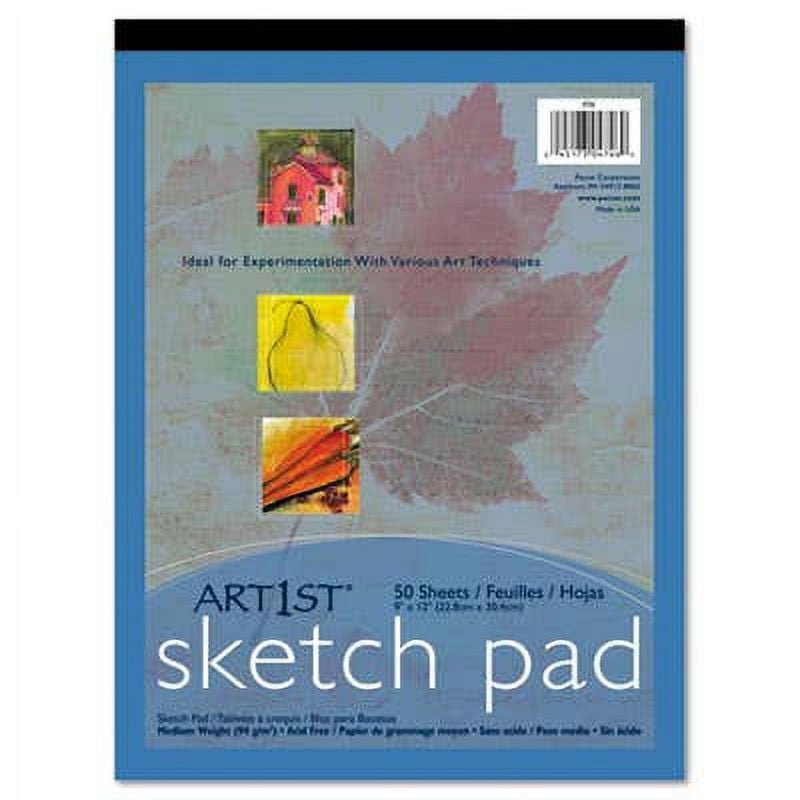 Art1st Sketch Pad - Mediumweight Drawing Paper, 9x12 Inches, 50 Sheets