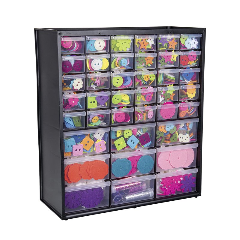 ArtBin 39-Drawer Craft and Hobby Storage Cabinet - Wall Mountable & Stackable