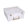 ArtBin Super Satchel Storage Box - Double Deep, Transparent with Dividers
