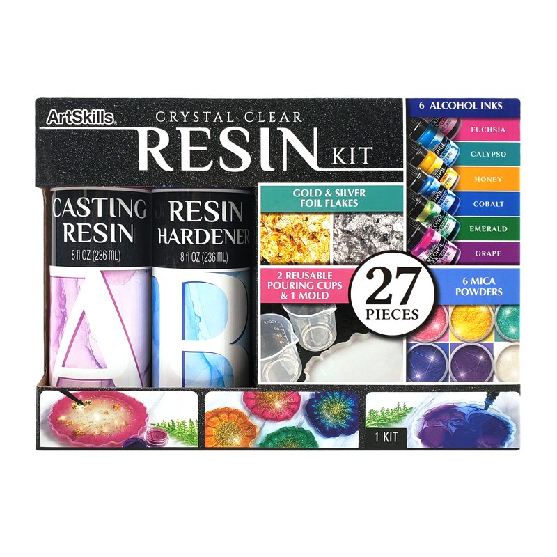 DIY Resin Kit with Molds & Accessories for Arts & Crafts - 27 Pieces