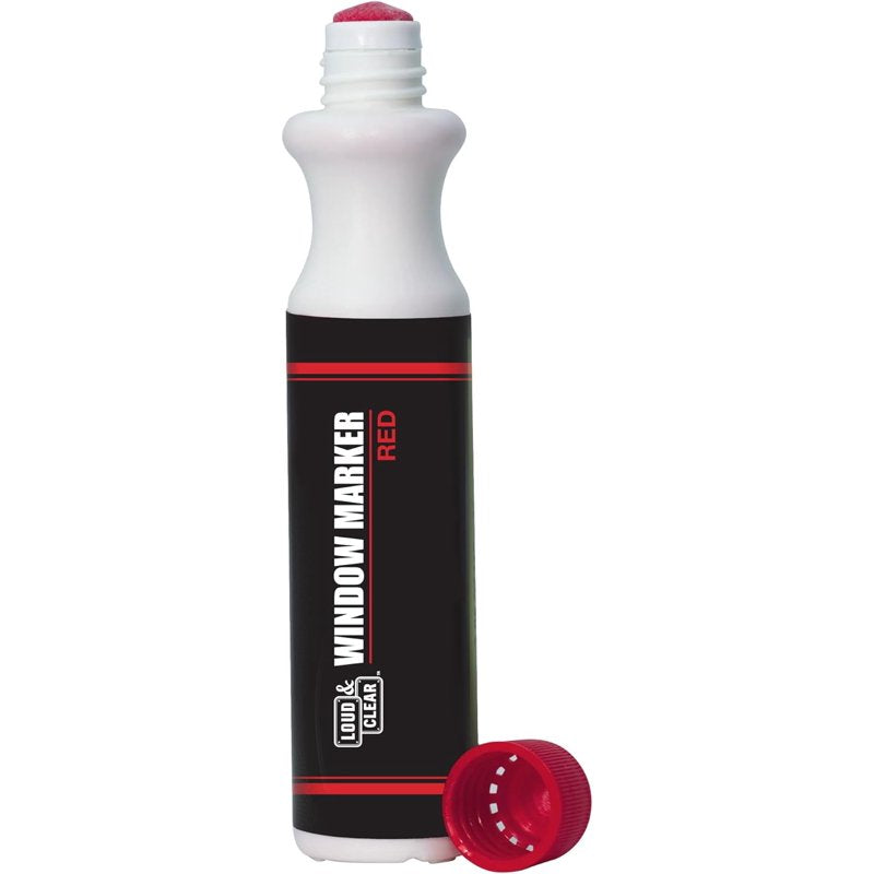 Liquid Chalk Markers for Windows & Cars - Washable, Vibrant White & Red