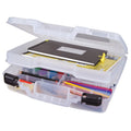 15-Inch Craft Storage Case with Dividers & Lift-Out Tray - Durable Plastic Organizer