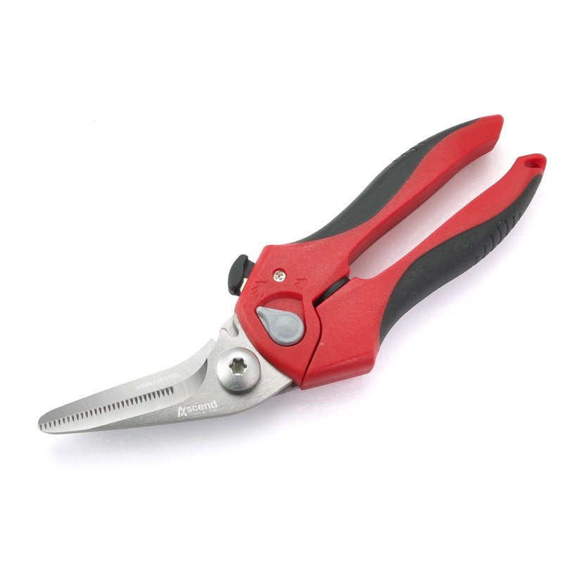 8 Inch Heavy-Duty Offset Multi-Purpose Cutter Shears - Ergonomic Angled Blade for Flooring, Carpet, Rubber, Vinyl, Insulation (8" Cutter)