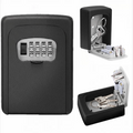 Outdoor Key Lock Box with Resettable Combination Secure Safe for Wall Mounting
