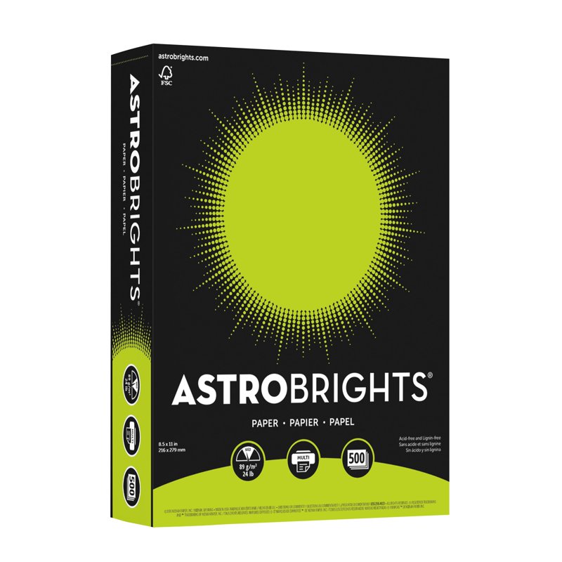 Bright Color Paper Ream - 8.5x11 Inch, 24Lb, FSC Certified, Terra Green, 500 Sheets