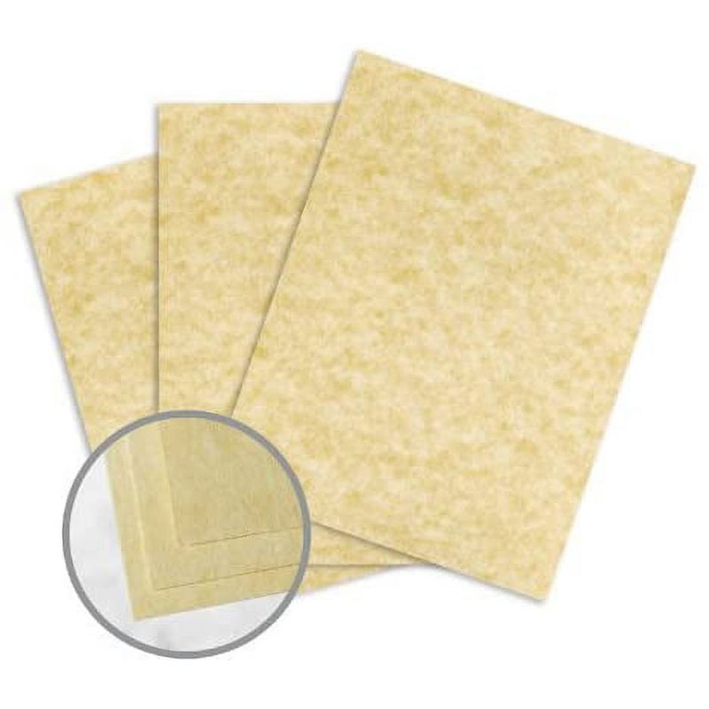 Ancient Gold Vellum Paper - 8.5 x 11 Inch 60 lb Text Ream 30% Recycled