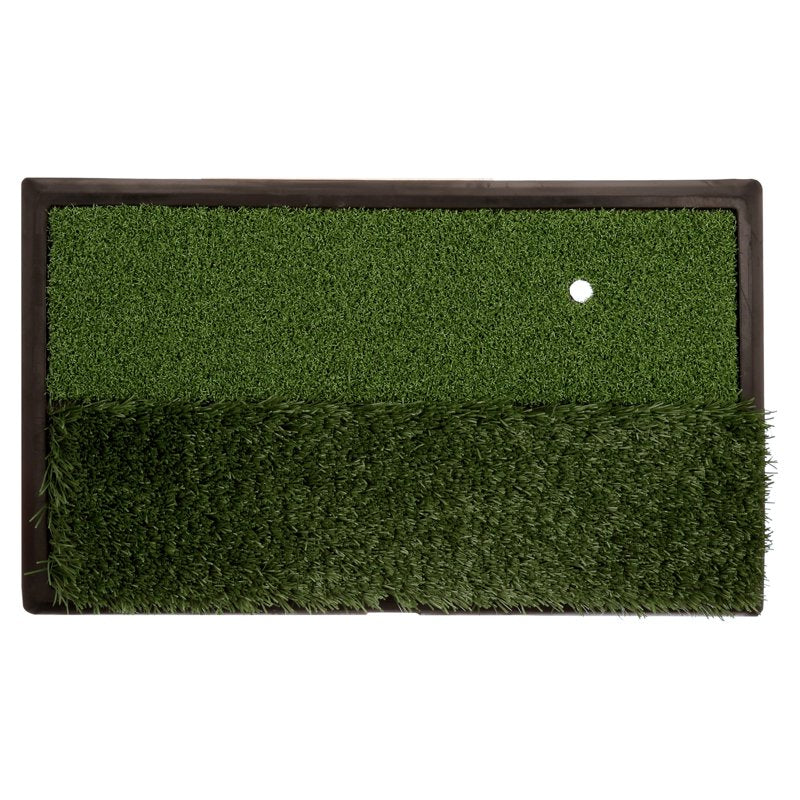 Dual Surface Practice Golf Mat - Indoor & Outdoor Turf Training Aid