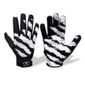 Football Receiver Gloves with Silicone Grip - Adult Small/Medium, Black
