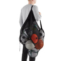 Mesh Ball Bag with Drawstring Shoulder Strap for Sports Equipment - Unisex