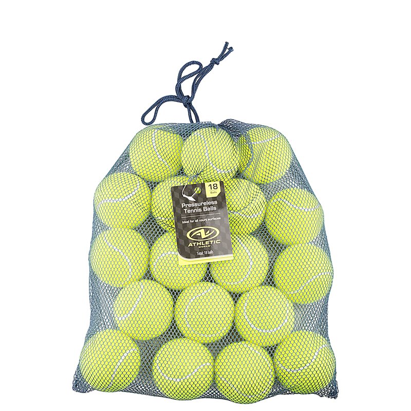 Pressureless Tennis Balls 18-Pack for Practice, Training & Dog Play