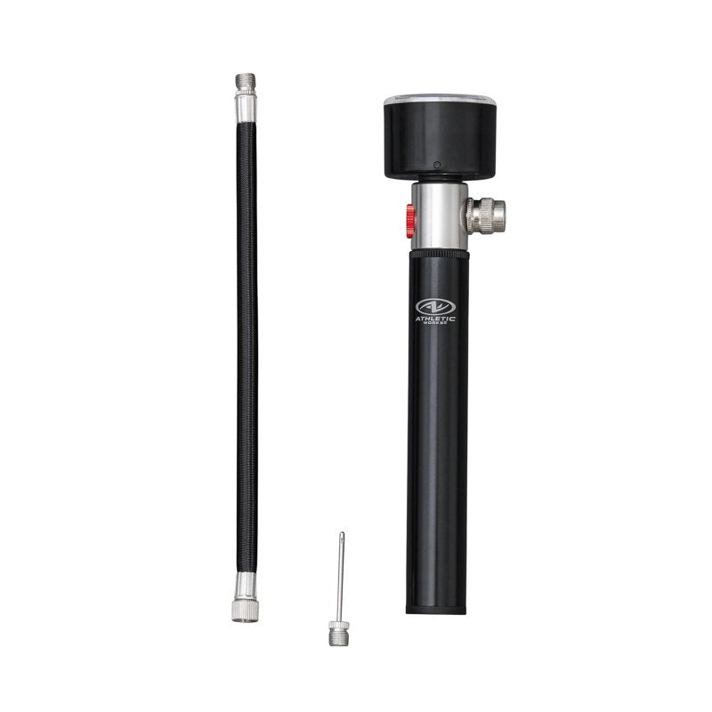 Sports Ball Pump with Pressure Gauge, Hose & Needle - Compact & Portable