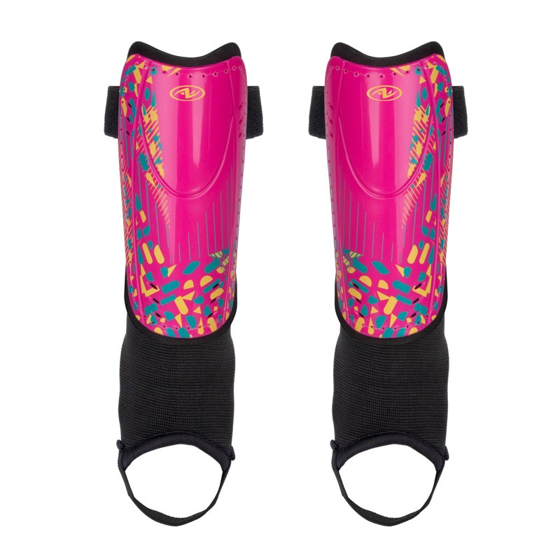 Athletic Works XS Kids Soccer Shin Guards - Pink/Black, PP Shell, Adjustable