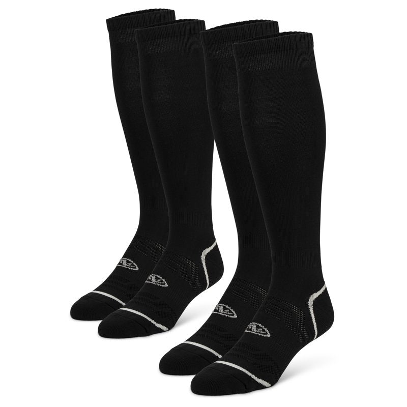 Athletic Works Soccer Socks 2 Pack - Black, Large 8-12.5, Unisex