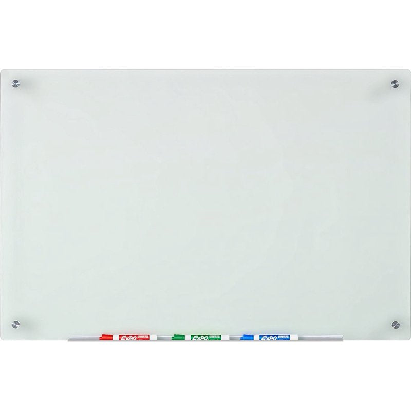 Frosted Glass Dry-Erase Board Set - Modern Whiteboard for Office & Home