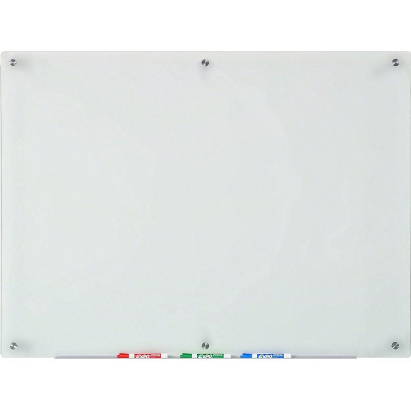 Glass Dry-Erase Board Set - Frosted Surface, Modern Whiteboard for Office and Home