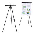 Lightweight Aluminum Flip Chart Easel for Presentations, Adjustable Height