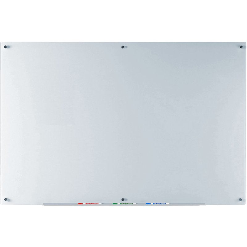 White Glass Dry-Erase Board Set - Modern, Scratch-Resistant Wall Marker Board