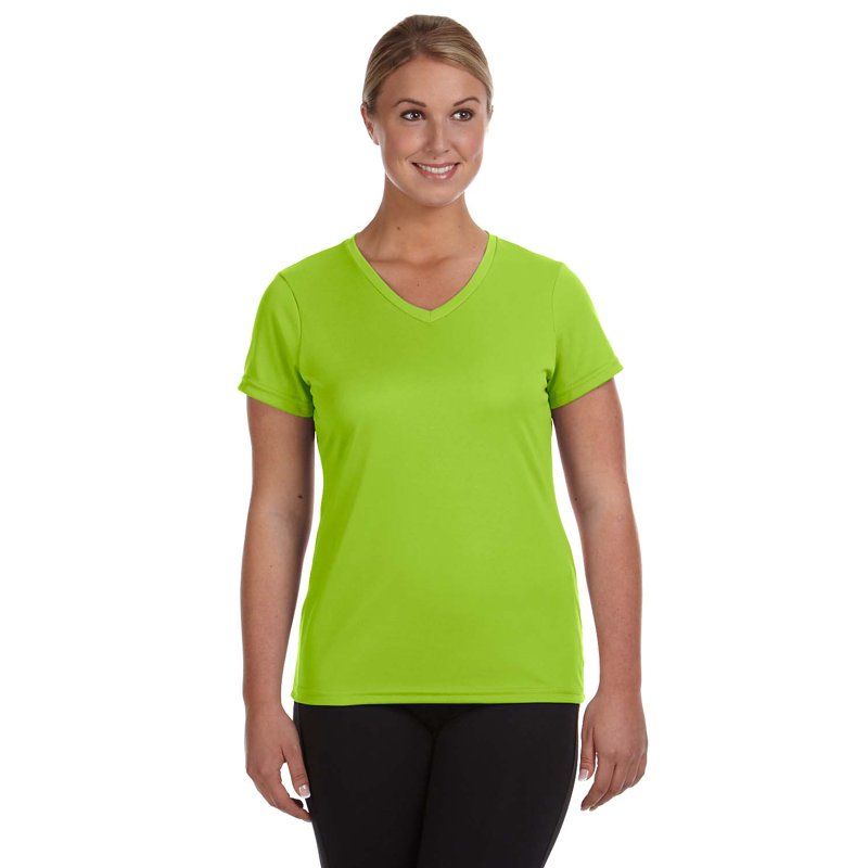 Augusta Ladies' Wicking Tee Lime, 2X - 100% Polyester Performance Shirt